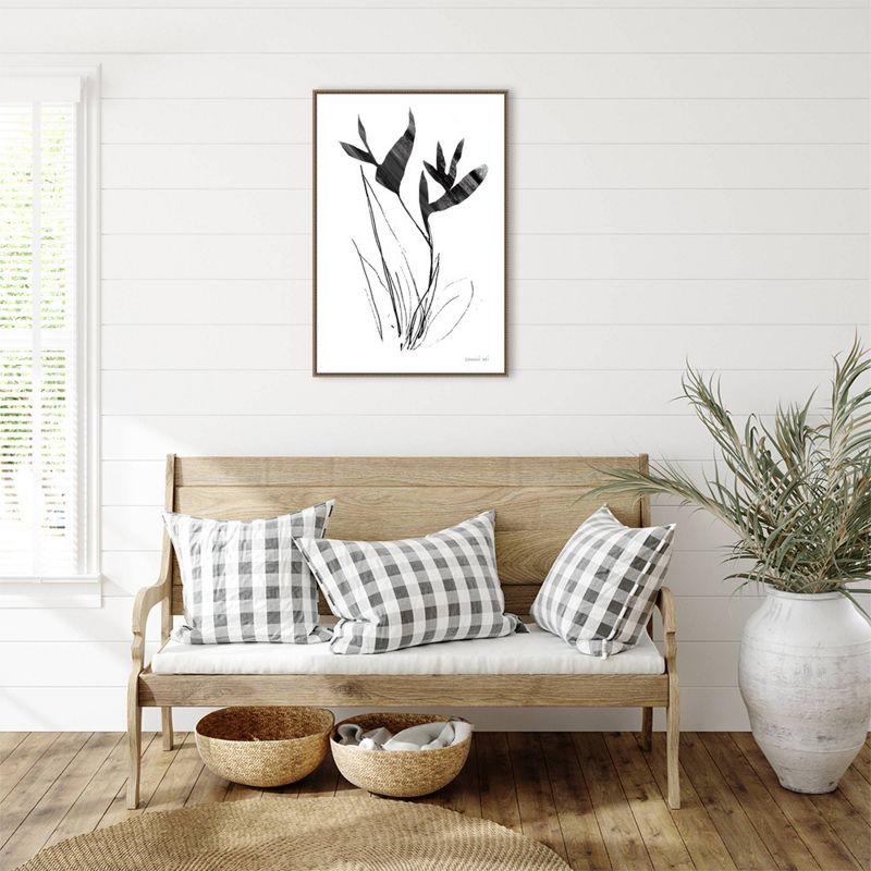 23"x33" Paradise Botanicals I by Danhui Nai Framed Canvas Wall Art Print Bronze - Amanti Art: Modern Style, Polystyrene Frame