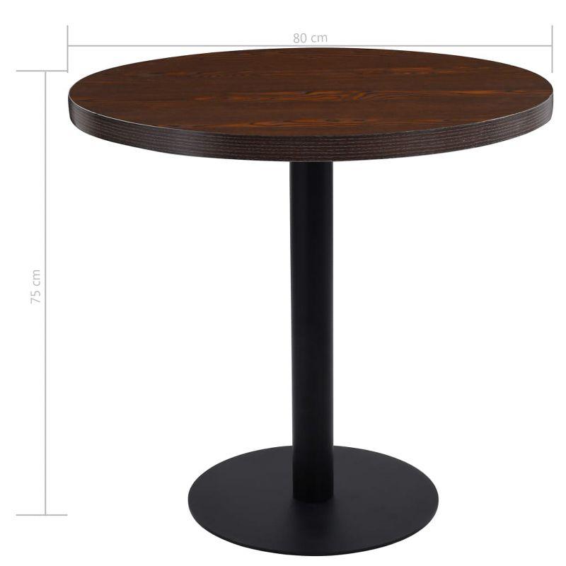 vidaXL Bistro Table Dark Brown 31.5 in. MDF