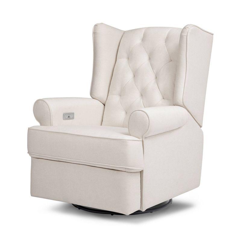 Harbour 32" Cream Eco-Weave Power Swivel Recliner Chair