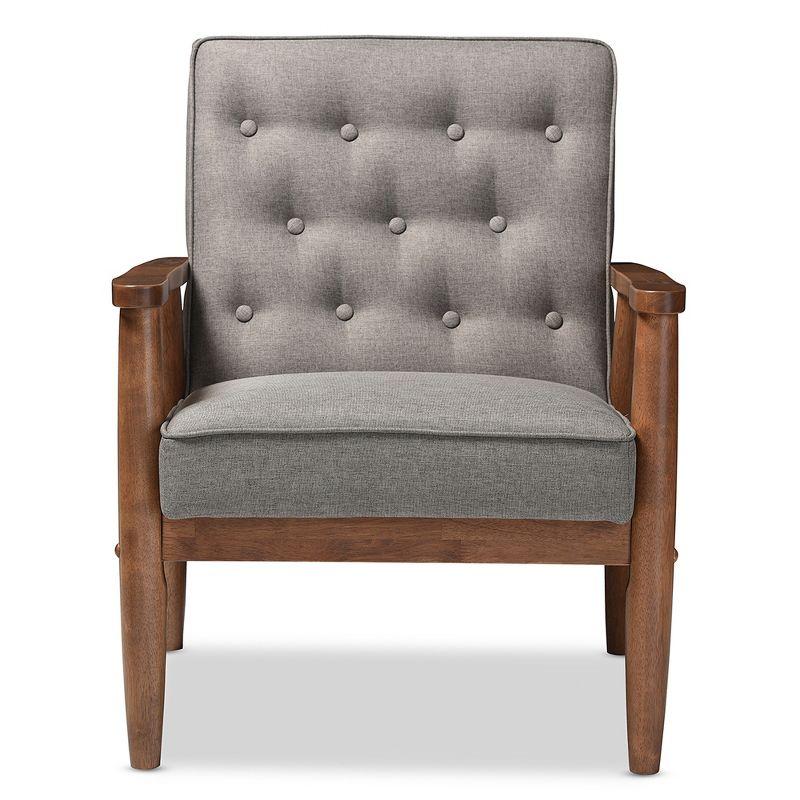 George Oliver Studio Sorrento Accent Chair, 1 Seater, Grey, Brown