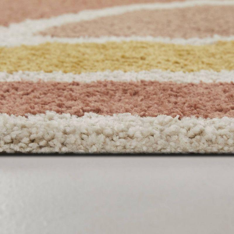 Balta Rugs 5'3"x7' Cesare Abstract Plush Teen Rug Pink