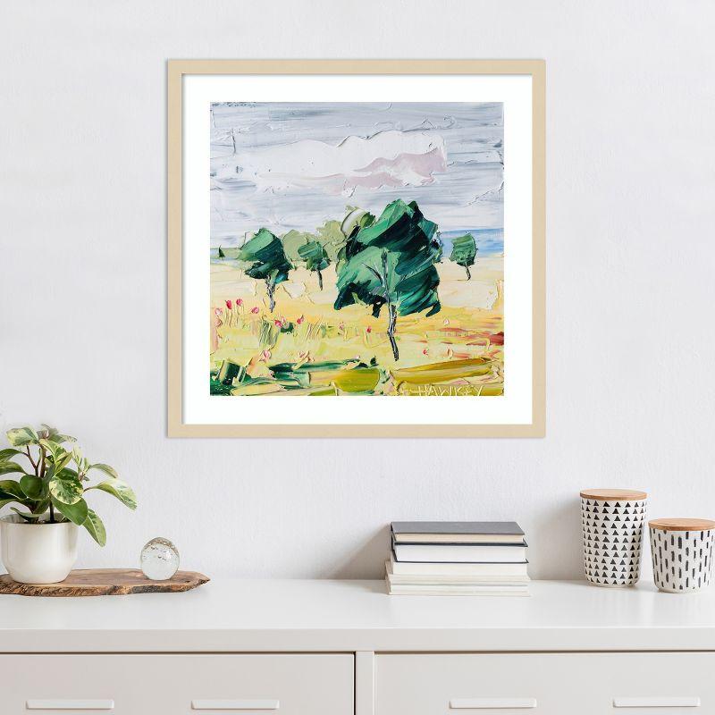 Amanti Art Softly Softly by Angela Hawkey Wood Framed Wall Art Print 25 x 25