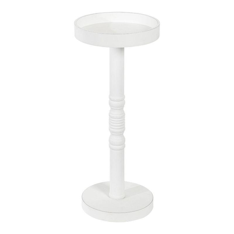 Kate and Laurel Bellport Square Wood Drink Table, 10x10x22, White