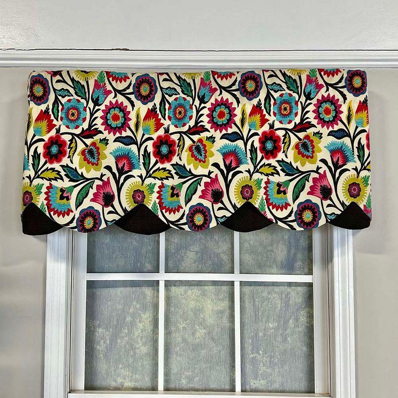 Fiesta Floral Multicolor Cotton Rod Pocket Valance