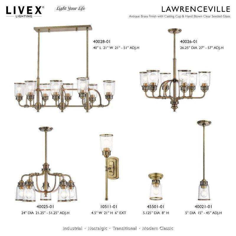 Livex Lighting Lawrenceville 1 - Light Sconce in  Antique Brass