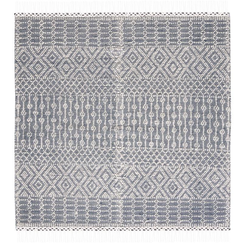 Natura NAT852 Hand Loomed Area Rug - Ivory/Navy - 8'x8' - Safavieh.