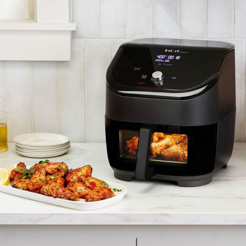 Instant Vortex Plus 6qt Air Fryer with ClearCook - Black: 1800W, 1 Year Warranty, Airfryer Sale