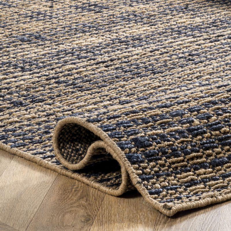 nuLOOM Danica Hand Woven Plaid Jute Area Rug