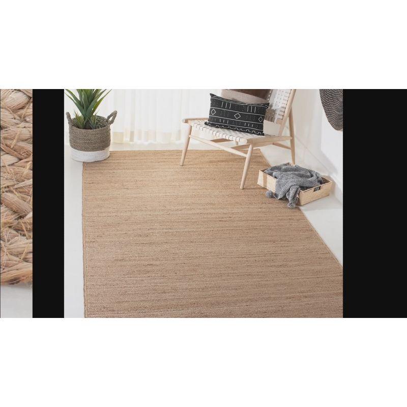 Natural Fiber NFB305 Hand Woven Area Rug - Natural - 5' round - Safavieh.