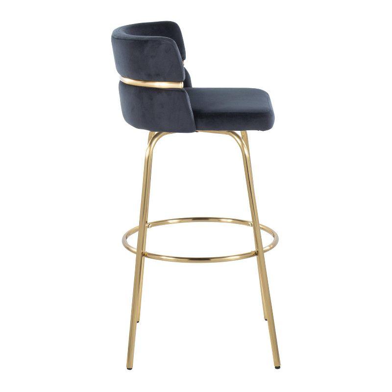 Set of 2 Cinch-Claire Barstools Gold/Black - LumiSource