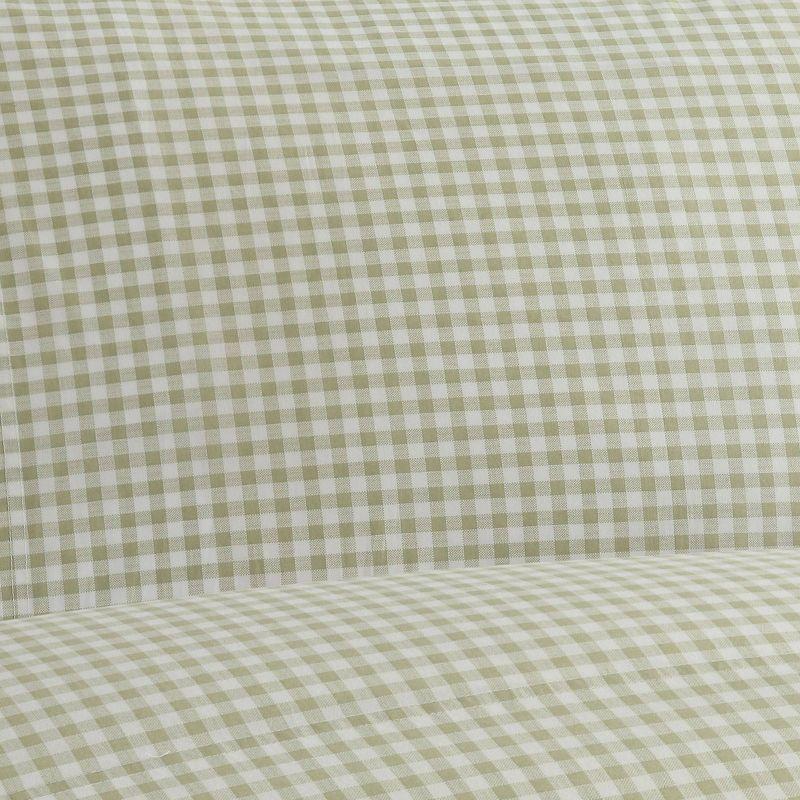 Gingham 250 Thread Count Plaid 100% Cotton Sheet Set
