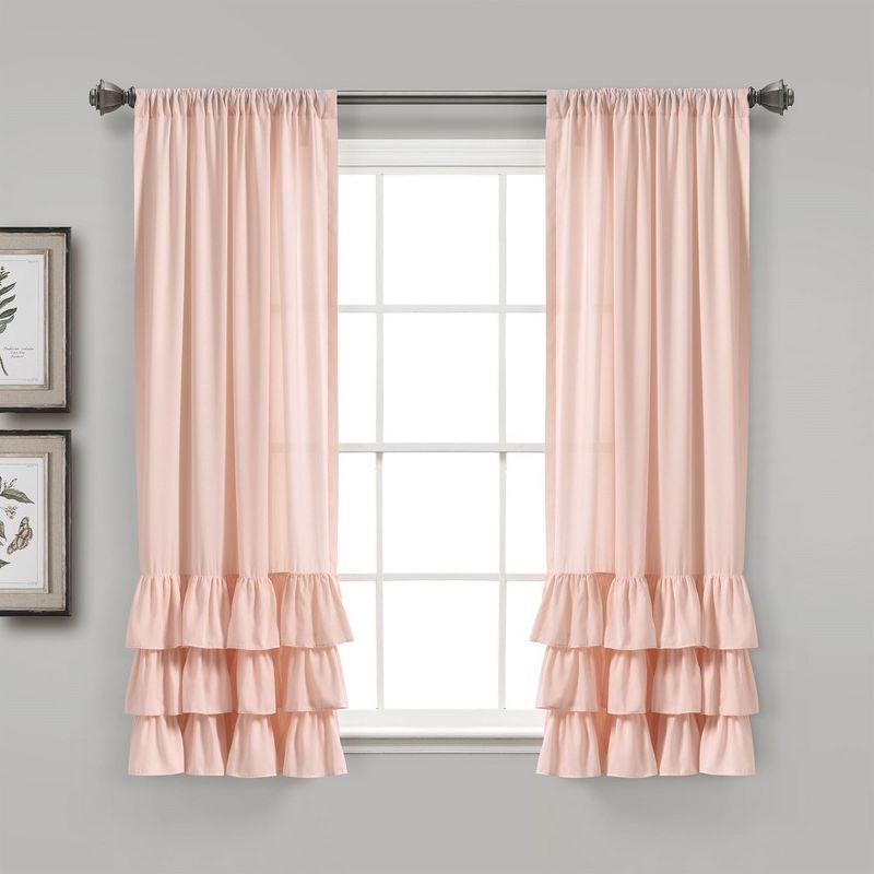 Lush Decor Polyester Sheer Curtain Pair (Set of 2)
