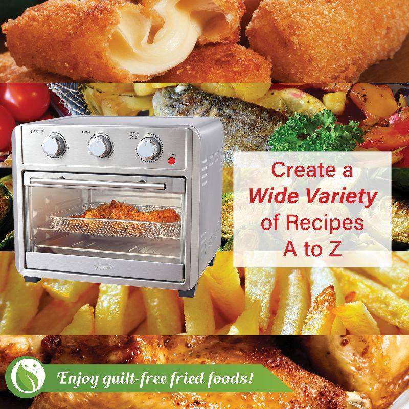 Brentwood 24-Qt. 1,700-Watt Stainless Steel Convection Air Fryer Toaster Oven in Silver