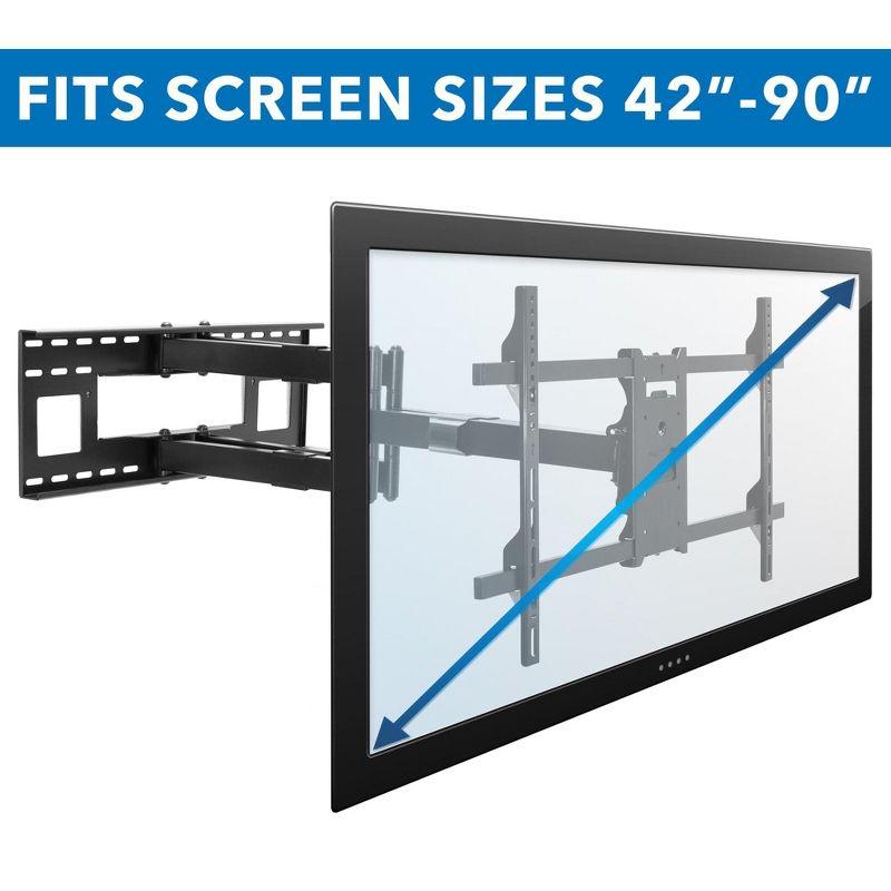 Mount-it Mount-It! Full Motion Wall Bracket TV Mount | 36 in. Extended Articulating Arm Fits 42 to 90 in. TVs