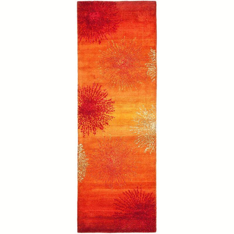 Rust and Multicolor Handmade Tufted Wool Area Rug