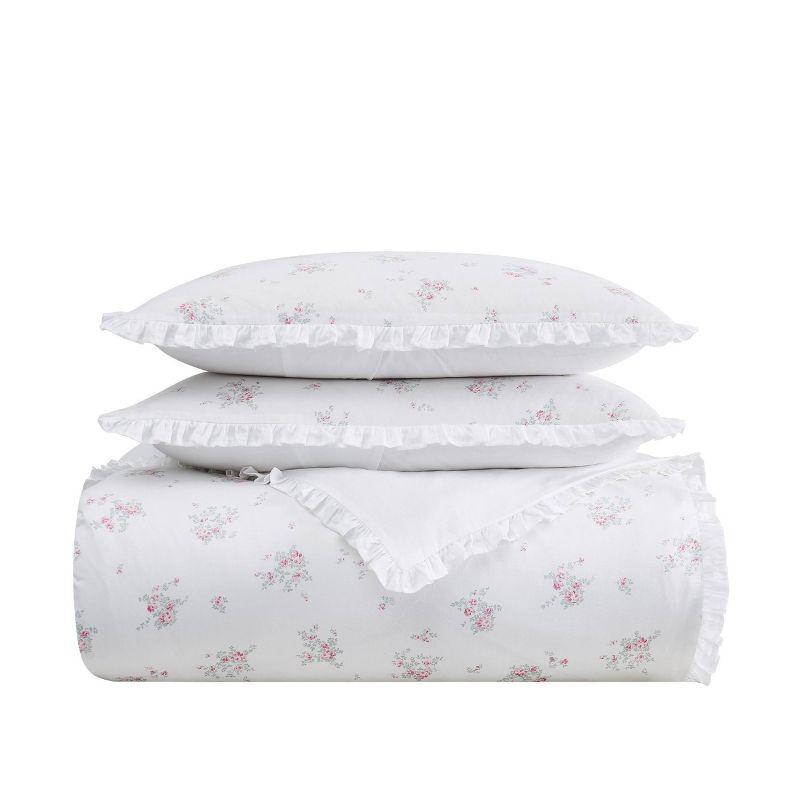 Rosebury Sateen Floral Duvet Cover Set