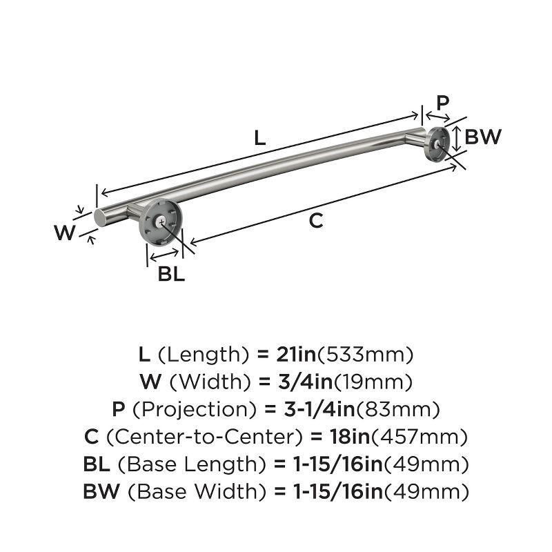 Amerock Arrondi Stainless Steel 18 inch (457mm) Towel Bar