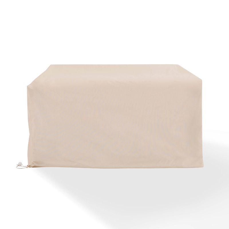 Tan Waterproof Polyester Outdoor Loveseat Cover with Drawstring