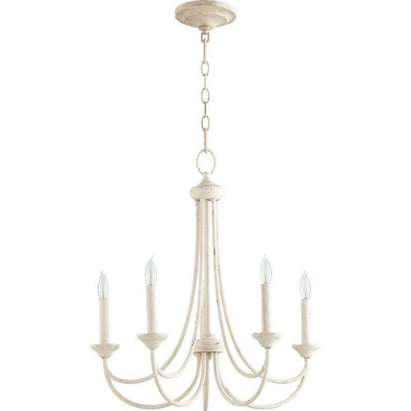 Quorum Lighting Brooks 5-Light Chandelier, Persian White, 22 Width, 23.5 Height