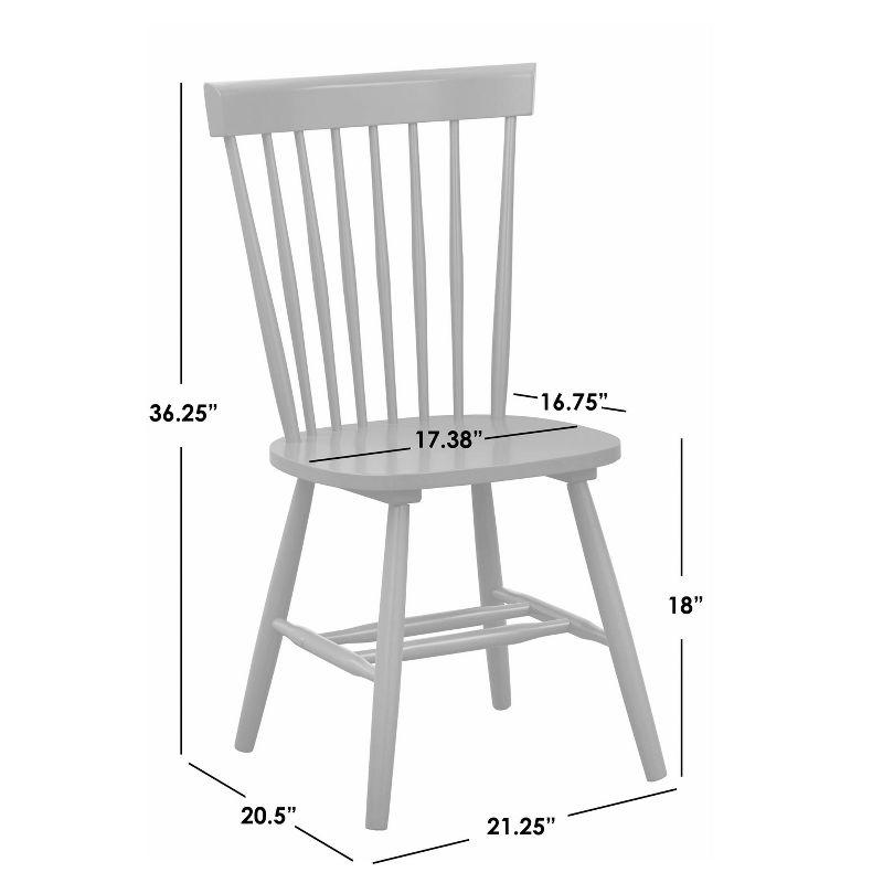 Buylateral Set of 2 Venice Farmhouse Solid Wood Spindle Dining Chairs Red: Solid Rubberwood, Unupholstered
