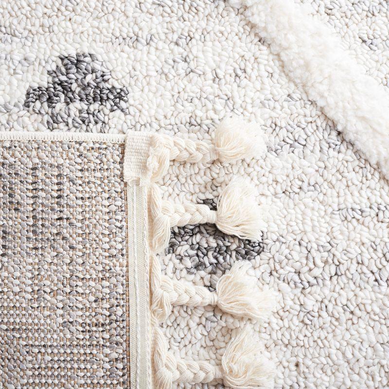 Moroccan Tassel Shag MTS644 Power Loomed Area Rug - Beige/Ivory - 4'x6' - Safavieh.