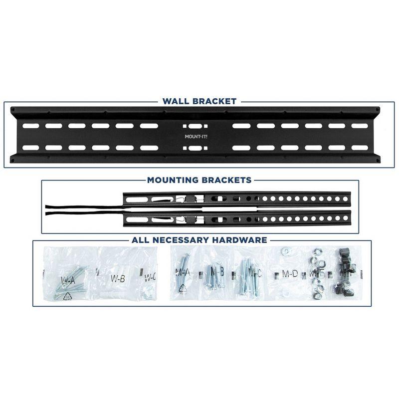 Mount-it Black Fixed Wall Mount for Holds up to 77 lbs