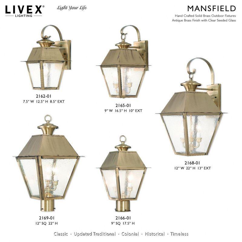 Livex Lighting Mansfield 2 - Light Wall Light in  Antique Brass