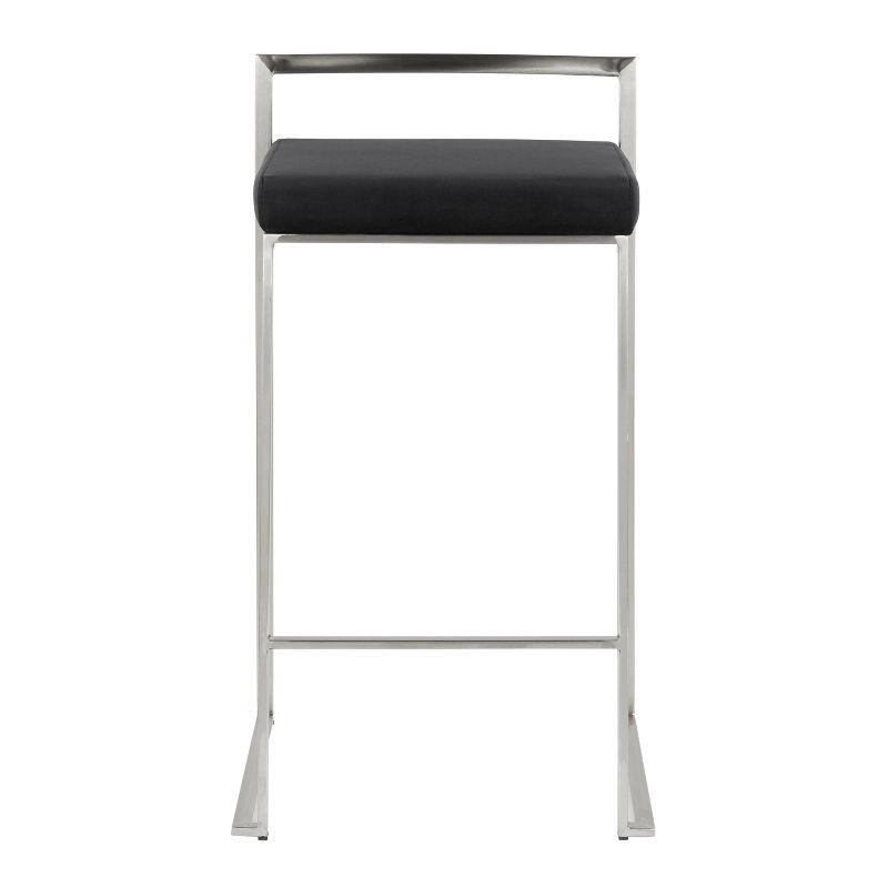 Set of 2 Fuji Contemporary Stackable Barstools - LumiSource