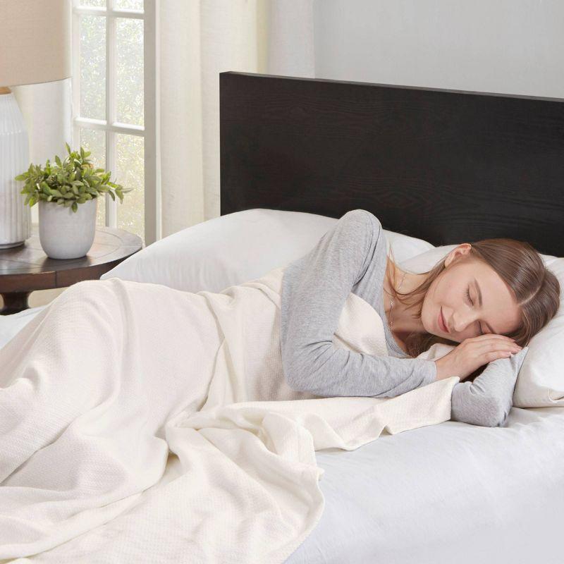 Bed Blanket Liquid Cotton Twin Ivory