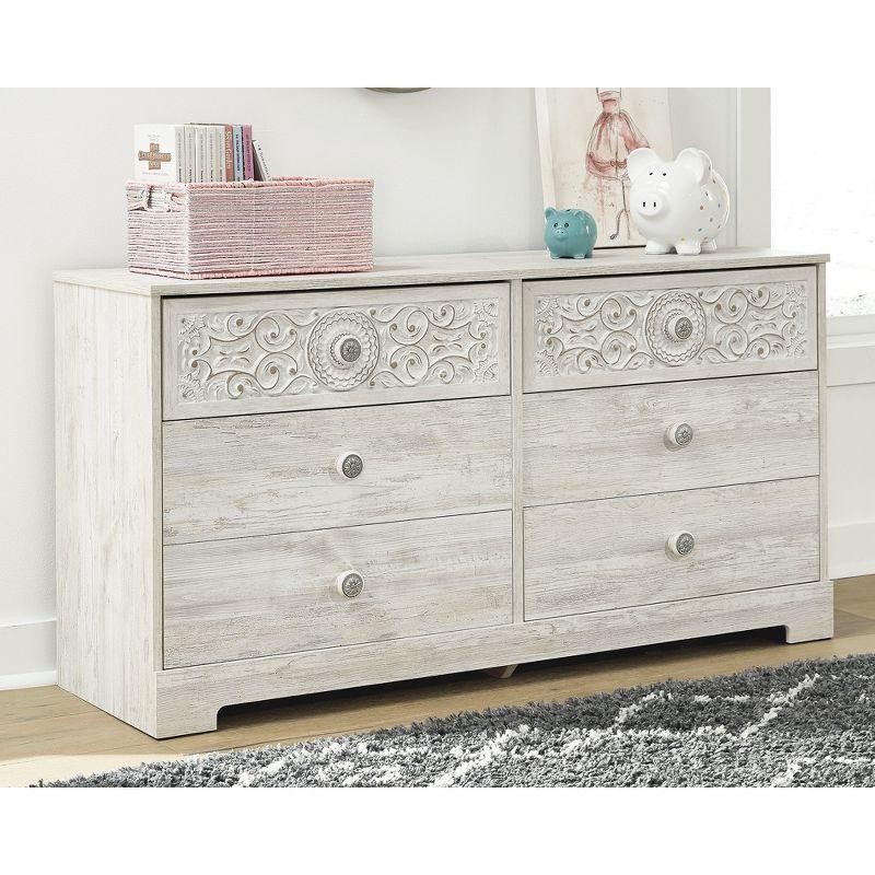 Signature Design by Ashley Paxberry Boho 6 Drawer Dresser, Whitewash