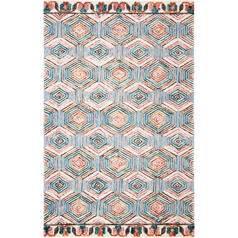Trace TRC522 Hand Tufted Area Rug - Ivory/Light Blue - 5'x8' - Safavieh.