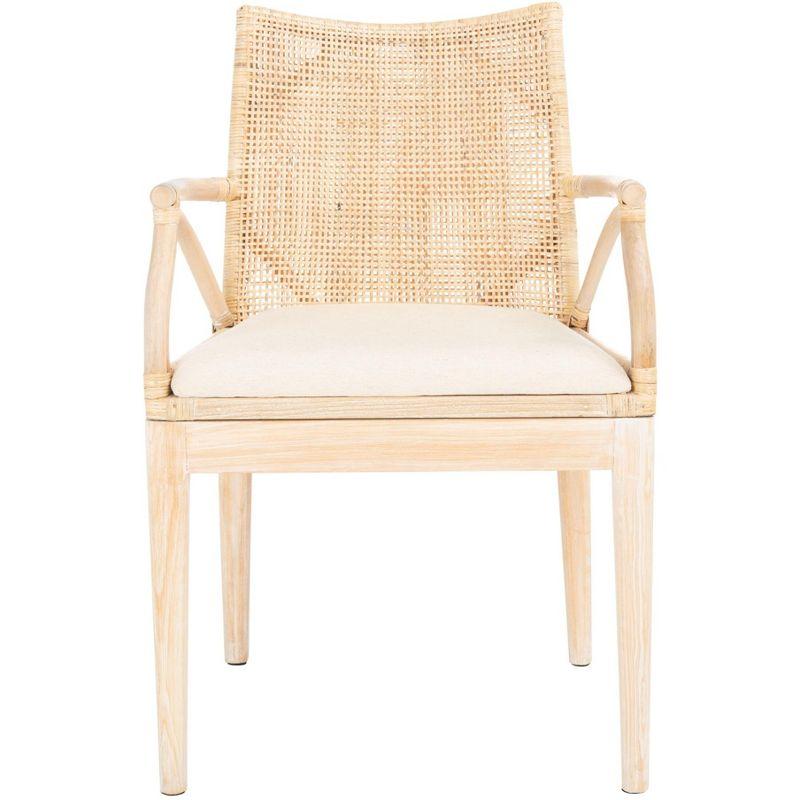 Gianni Arm Chair - SEA4011 - Natural/White Washed - Safavieh