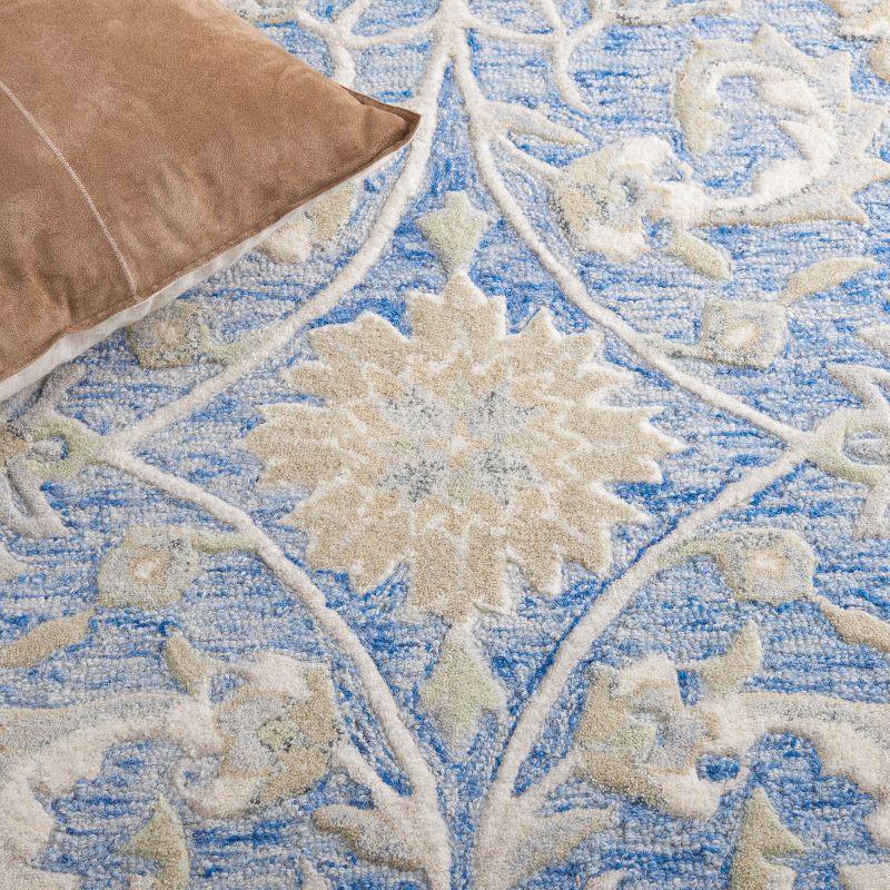 Glamour GLM624 Hand Tufted Indoor Area Rug - Blue/Beige - 6'x6' - Safavieh