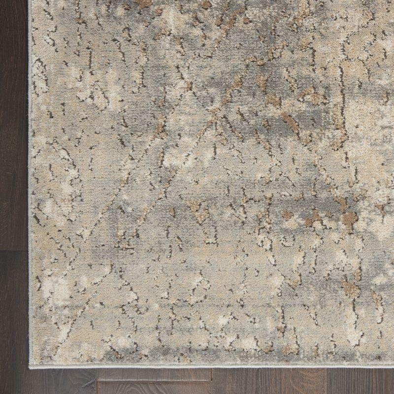 Nourison Concerto Abstract Contemporary Area Rug Beige Grey 5'3" x 7'3"