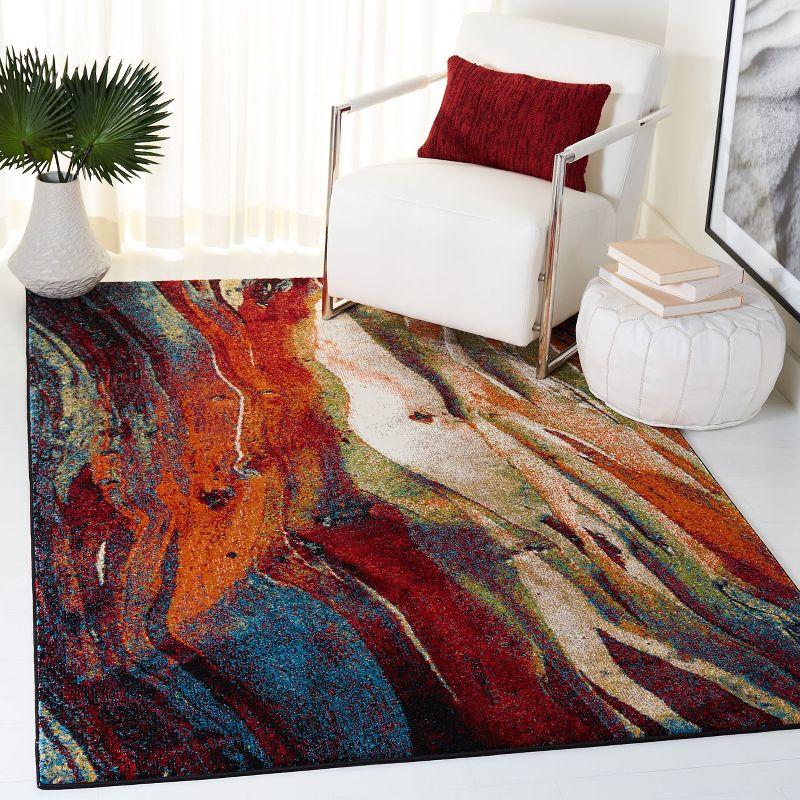 Glacier GLA126 Power Loomed Area Rug - Red/Green - 5'3"x7'6" - Safavieh.