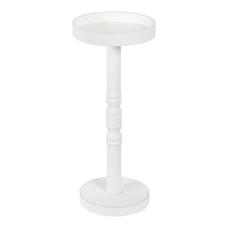 Kate and Laurel Bellport Square Wood Drink Table, 10x10x22, White