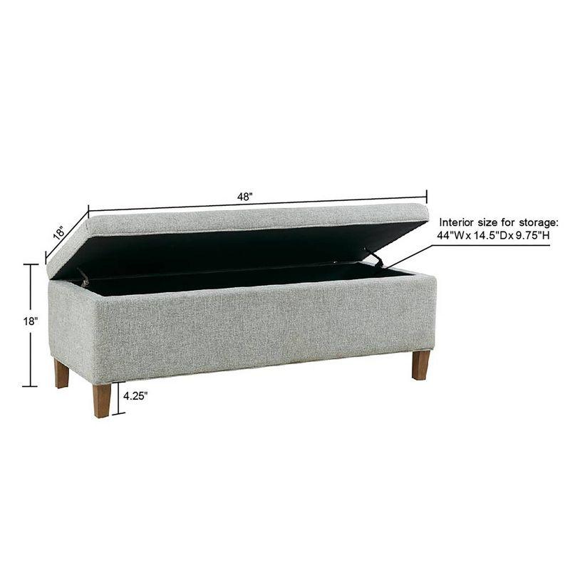 Soft Close Upholstered Flip Top Storage Bench