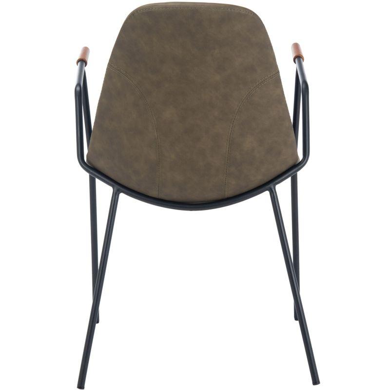 Tanner Mid-Century Dining Chair (Set of 2) - DCH3001 - Olive/Black - Safavieh