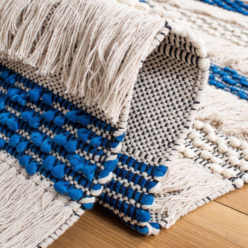 Natura NAT655 Hand Woven Indoor Area Rug - Beige/Navy - 6'x6' - Safavieh