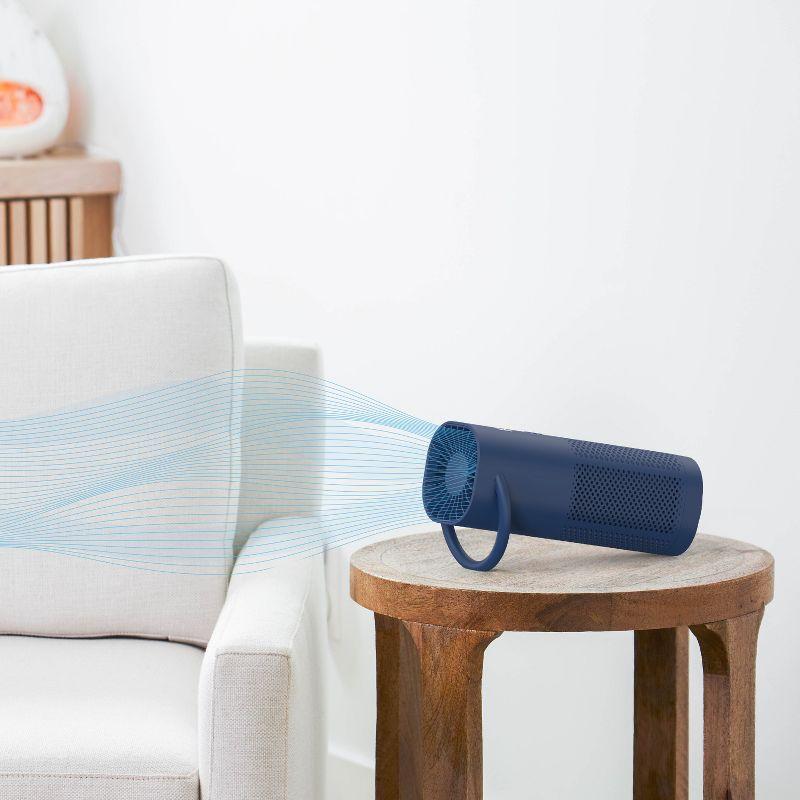 Pure Enrichment Pure Zone Mini Personal Air Purifier Blue: HEPA Filter, USB Powered, Captures Dust & Smoke, 5-Year Warranty