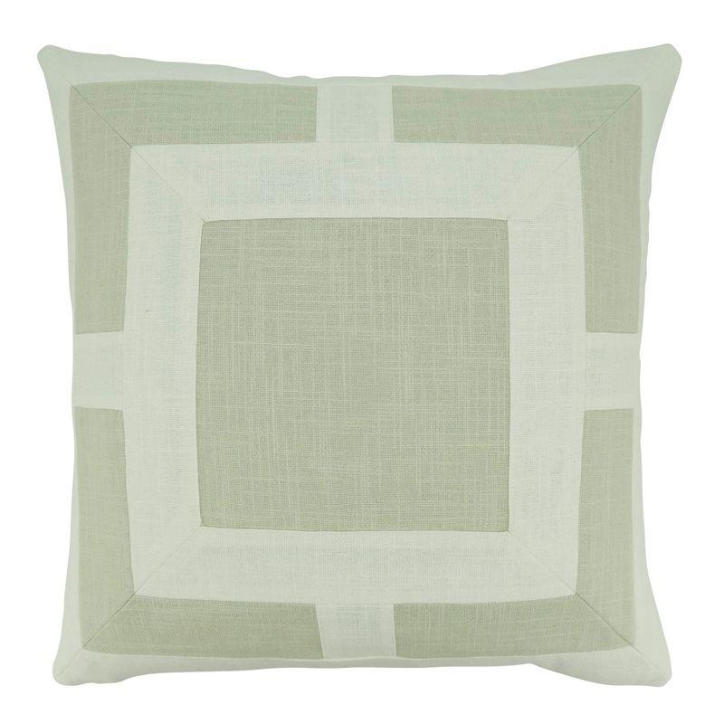 Saro Roslyn Collection Geometric Cotton Throw Pillow