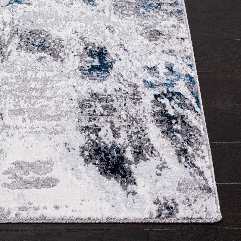 Amelia ALA232 Power Loomed Runner Rug - Grey/Blue - 2'x12' - Safavieh.