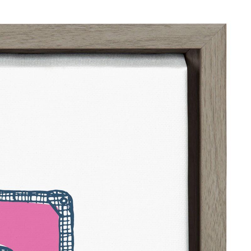 18" x 24" Sylvie Cassettes Framed Canvas Wall Art by Statement Goods Gray - Kate and Laurel: Modern Decor, Vertical Screen Print