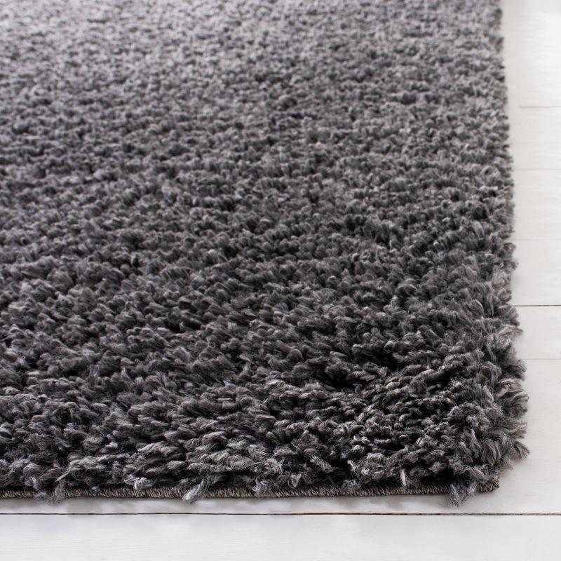 August Shag AUG200 Power Loomed Indoor Area Rug - Charcoal - 5'3"x7'6" - Safavieh