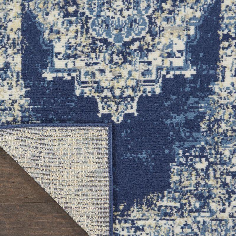 Nourison Grafix GRF14 Indoor only Area Rug - Navy Blue 2' x 4'