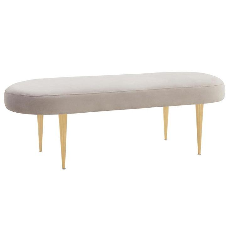 Corinne Oval Bench - SFV4704 - Pale Taupe/Gold - Safavieh Couture