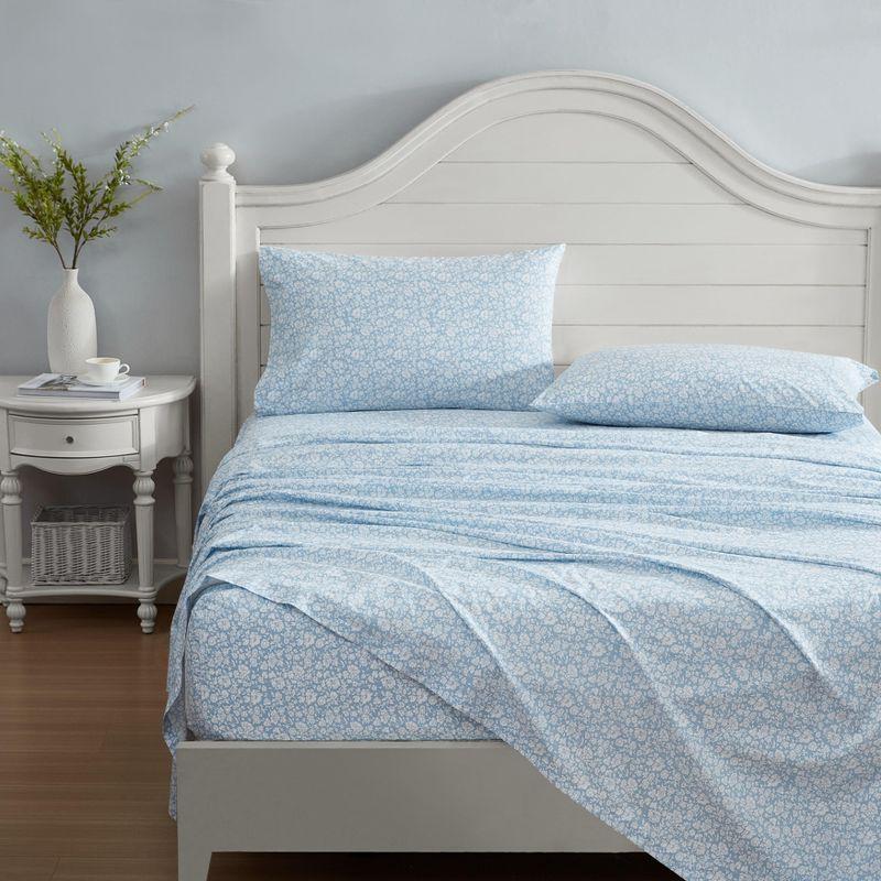 Laura Ashley Laura Ashley Printed Cotton Percale Sheet Set