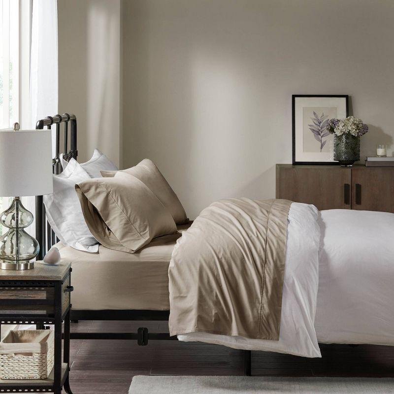 Peached Percale 200 Thread Count Relaxed Cotton Percale Sheet Set