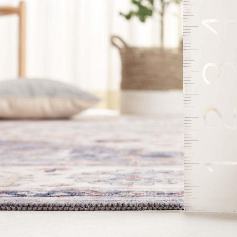Arizona ARZ517 Power Loomed Machine Washable Area Rug - Light Blue/Ivory - 6' Round - Safavieh.