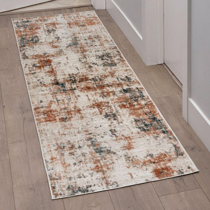 Gray and Beige Tufted Rectangular 8' x 10' Synthetic Area Rug